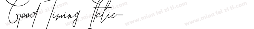 Good Timing Italic字体转换